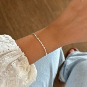 Pulseira Stacy - banhado em prata