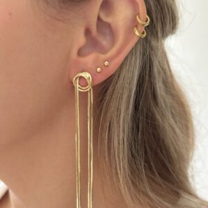 Brinco Cleo - banhado a ouro