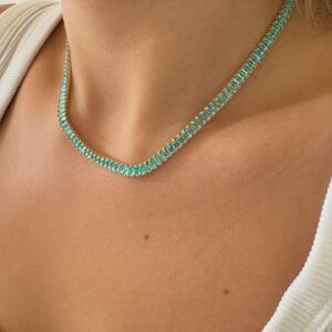 Choker Riviera Azul - banhada a ouro