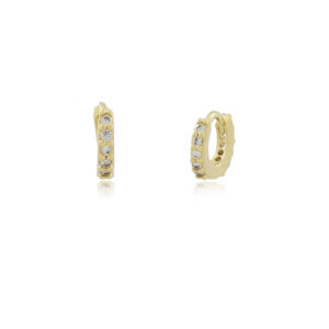Brinco mini argolinha Pietra - banhado a ouro