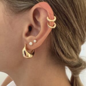 Brinco argola Celina - banhado a ouro