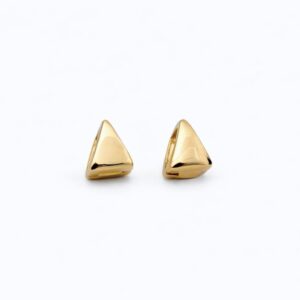 Brinco prisma - banhado a ouro