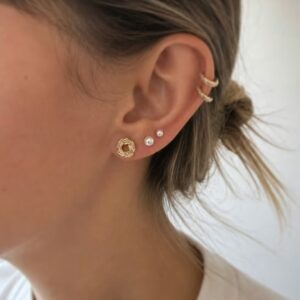 Brinco Esther - banhado a ouro